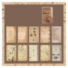 Decorative Scrapbook 20 Pieces Vintage Tearable Manuscript Handbook Material