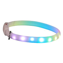 LED dog collar, adjustable USB rechargeable lightup collar with enhanced for large dogs.