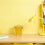 Yellow Iron Tabletop Trash Can with Lid Stylish Small Desktop Bin 6