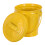 Yellow Iron Tabletop Trash Can with Lid Stylish Small Desktop Bin 8