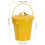 Yellow Iron Tabletop Trash Can with Lid Stylish Small Desktop Bin 2