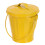 Yellow Iron Tabletop Trash Can with Lid Stylish Small Desktop Bin 10