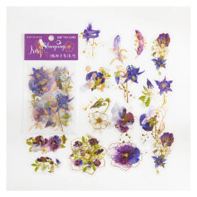 Vintage Aesthetic Scrapbook Kit 30 Floral Stickers, Botanical Style (6)