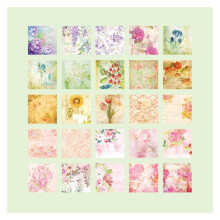 Decorative Scrapbook 100 Pieces Vintage Flower Sea in the Mountains