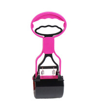 1 x Dog Poo Scoop with Heavy Duty Spring Portable and for Lawn, Grass and Gravel (Pink)