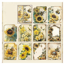 Decorative Scrapbook 30Piece Vintage Floral Art Material for DIY, Scrapbooking