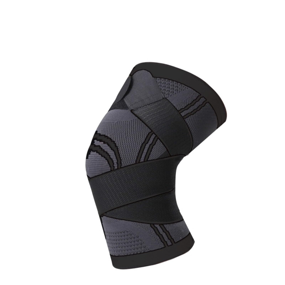 Knee Pads Sport Fitness Knee Support Bandage Basketball Volleyball Black 3XL 9412369635839
