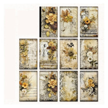 Vintage Aesthetic Scrapbook Kit, 40 Sheets, Plant and Flower Theme