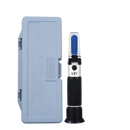 Brix Refractometer Handheld Sugar Meter ATC 110% Brix ABS Plastic