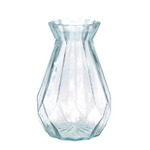14 cm Glass Vase x 1 Piece Diamond Pattern 330 ml Flower Vase Glass Vase Decorative Bottle Glass Carafe Clear