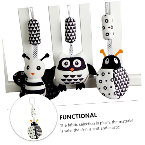 1 piece crib mobile animal wind chime for newborns interactive hanging for visual stimulation in stroller 2