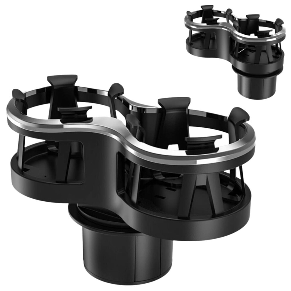 2In1 Beverage Holder Expander Multifunctional Insert Dual Car Cup Holder With Adjustable Base, Suitable For Most Water Cups And Bottles 9426802100662