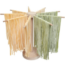 Pasta Drying Rack, Wooden with 9 Handles, Easy Installation Storage