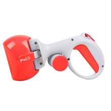 Pooper Scooper Pet Picker With NonFoldable Handle And Waste Bag For Dogs With Jaw Design Excreta Cleaner Red