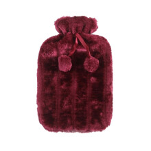 2000 ml Hot Water Bag Protective Case ColdProof Warm Fleece Cover Winter Removable Plush Cover Heat Preservation Cover Case (Rose Red)
