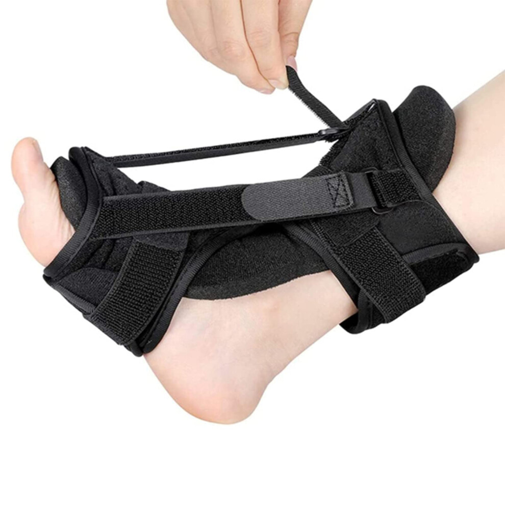 Adjustable Night Splint for Plantar Fasciitis, Breathable Brace with Massage Ball