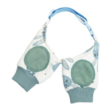 Cartoon Print Two Legged Canine Elbow Guard Dust Resistant-Blue