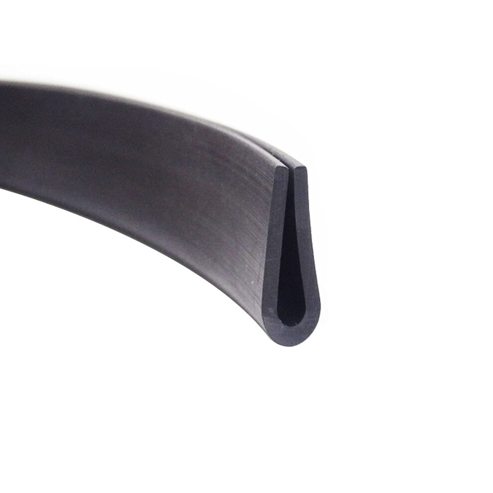 Rubber Edge Protection, Ushaped Edge Sealing Strip, Length 10 m/Black (7x25x4mm)