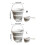 Portable Foldable Water Scoops And Bucket-White gray middle 4