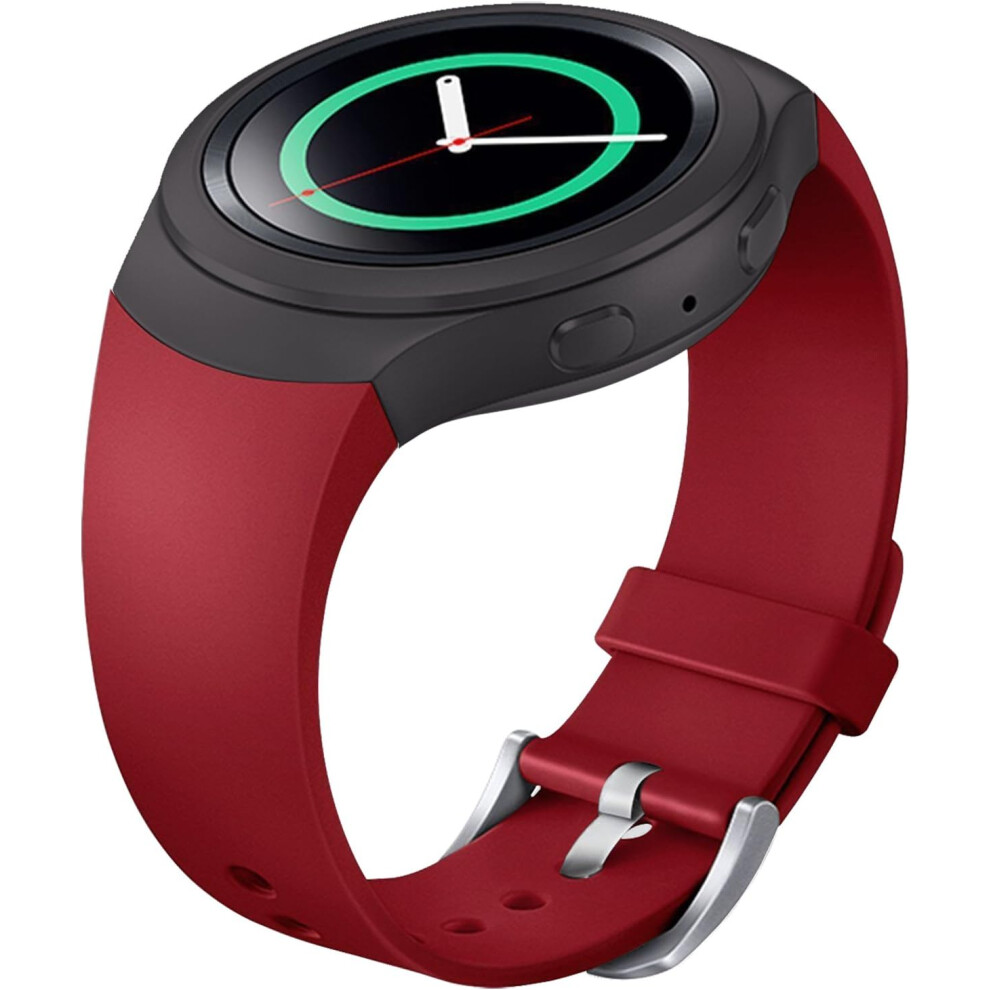 Refined Smartwatch Accessory, Compatible Samsung Gear S2 Sm-R720 Sm-R730, Silicone Replacement Band, Stainless Steel Construction For Durable Wear, Ad 9486358090077
