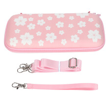 Ultradünne Nintendo Switch Lite Tasche mit Ständerfunktion, leichte Reisetasche, wasserabweisende EVA-Schale mit Blumenreißverschluss,