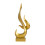 Modern Abstract Sculptures Resin Flame Figurines Statue-Gold 1
