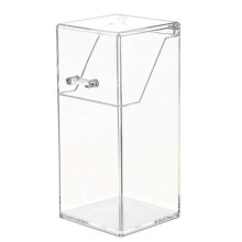 Eleganter Make-up-Organizer aus Acryl, strapazierfähiger Kosmetikpinselhalter aus Acryl mit Deckel – hält Ihren Schminktisch ordentlich und