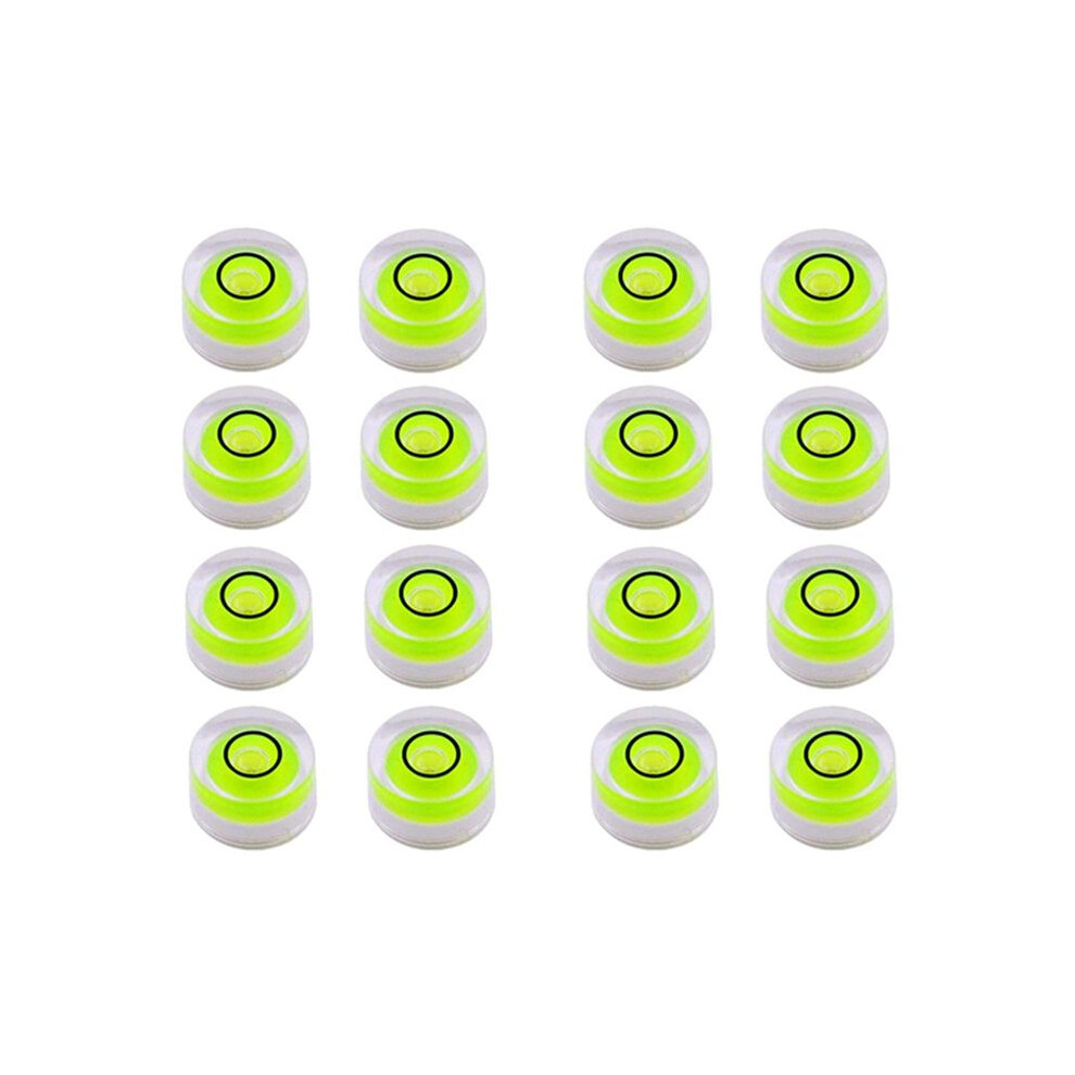16Pcs Mini Circular Bubble Spirit Level Bullseye Levels Inclinometers For Leveling Telescope,Tripod,10X6mm,Non-Adhesive 6133443832335