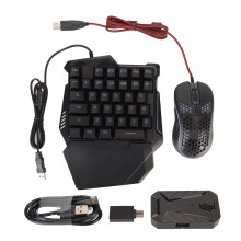 RGB háttérvilágítású billentyűzet és egér kombináció, testreszabható gyorsbillentyűk, beépített BT5.0, kettős USB porttal, PS4, Xbox