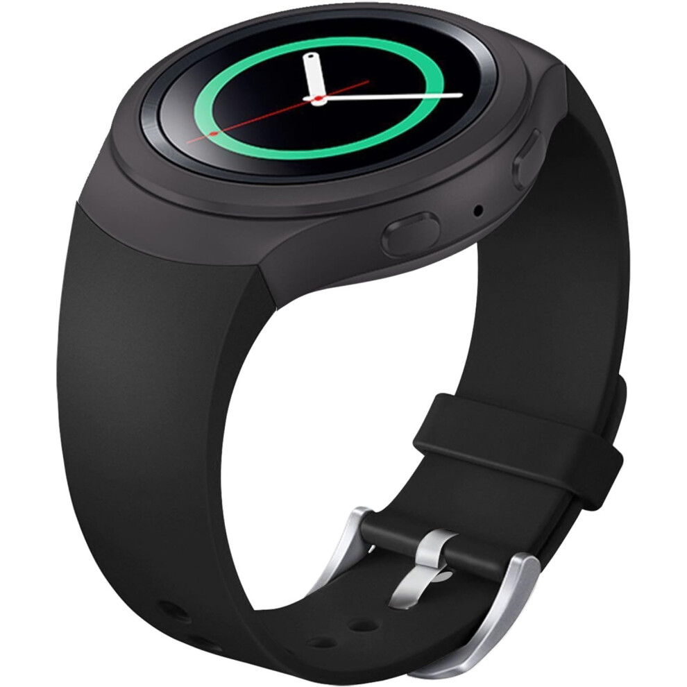Refined Smartwatch Accessory, Compatible Samsung Gear S2 Sm-R720 Sm-R730, Silicone Replacement Band, Stainless Steel Construction For Durable Wear, Ad 9486358090060