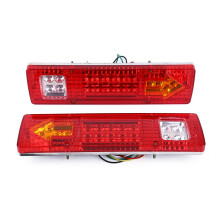 Running Lamp4Trailer & Rv, 19 LED Rosso brillante Bianco Ambra Indicatore di direzione integrato Antipolvere Resistente agli urti Compatibilità