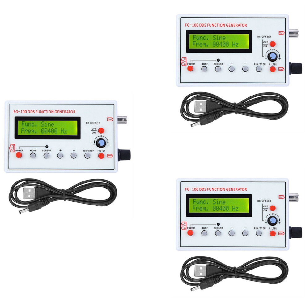 3X Fg-100 Dds Function Signal Generator Frequency Counter 1Hz - 500Khz Sine+Square+Triple-Cornered Waveform 4713860115062