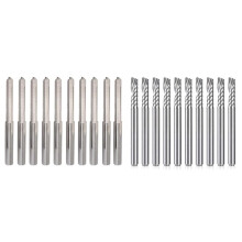 10PCS 3.175mm Shank Dia. Double Edged Bit with 10 Pack CNC Router Bits 1/8Inch Shank Spiral Upcut Router Bit