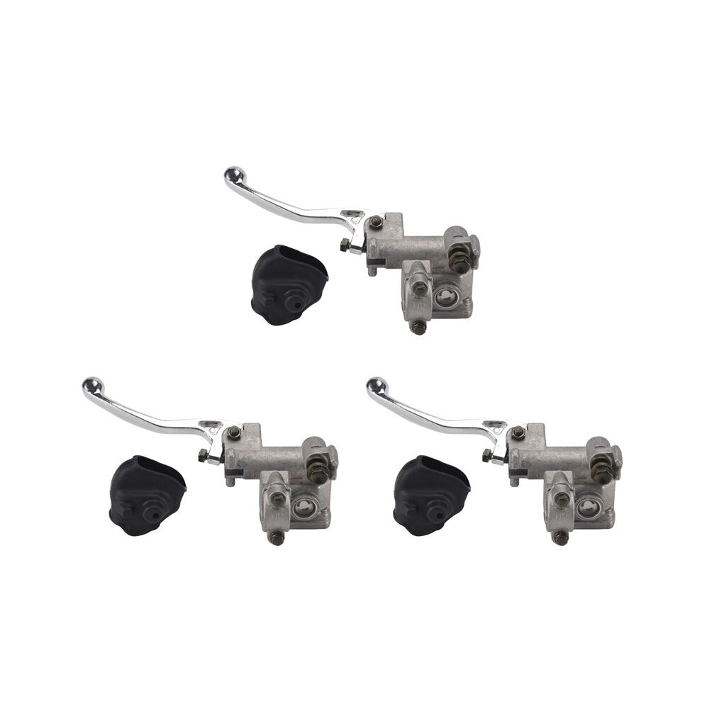 3X Front Brake Master Cylinder Lever Perch For Honda Cr125r Cr250r Cr500r Crf250r Silver/Black 6131186942830