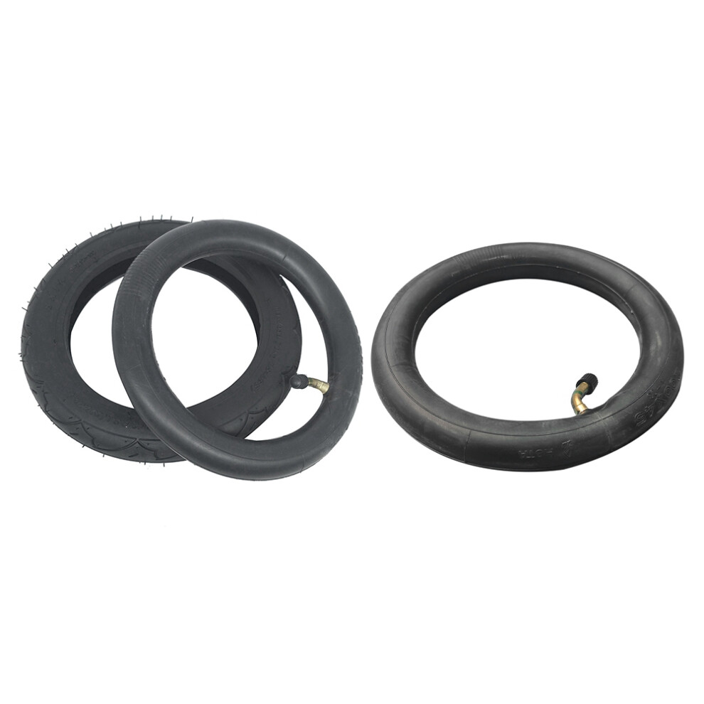 1 Set 8 Inch Tyre 8X1 1/4 Scooter Tire & Inner Tube Set & 1 Pcs 8 Inch 8X1 1/4 Scooter Inner Tube With Bent Valve 4713597007425