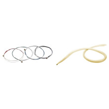 1 Set Of 4/4 Violin Bowstring Strings (G-D-A-E) & 1 Pcs 32 Inch 80cm Violin Bow Violin Natural Hair Horsehair White