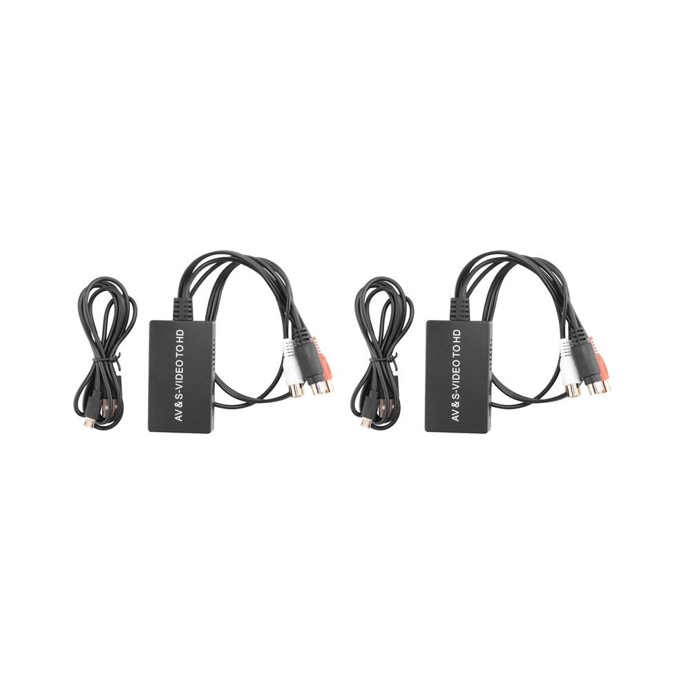 2X S-Video To Hdmi Converter S-Video And 3Rca Cvbs Composite To Audio Video Converter Support 1080P 720P 6131667586928