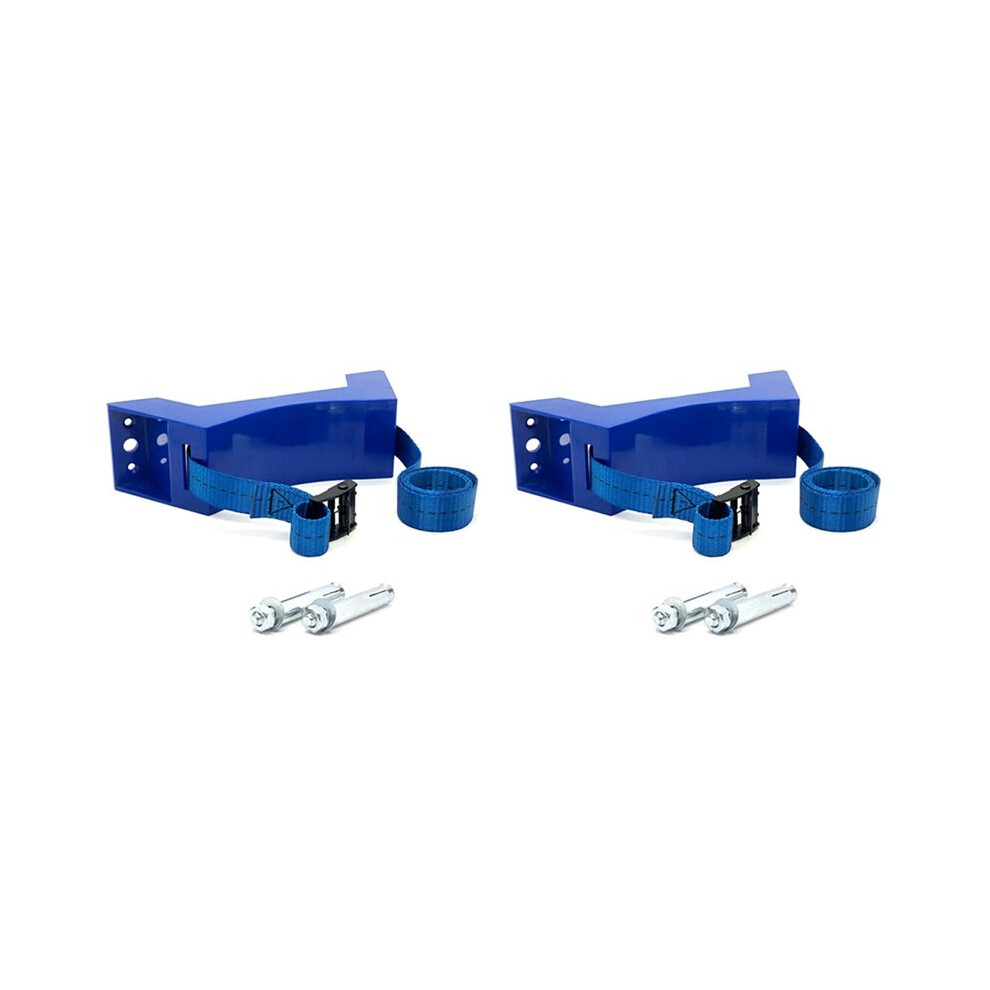 2X Cylinder Mounted Bracket Gas Cylinder Bracket Durable Abs Gas Cylinder Holder For Camper Motorhome Rv Caravan,Blue 4713025578770