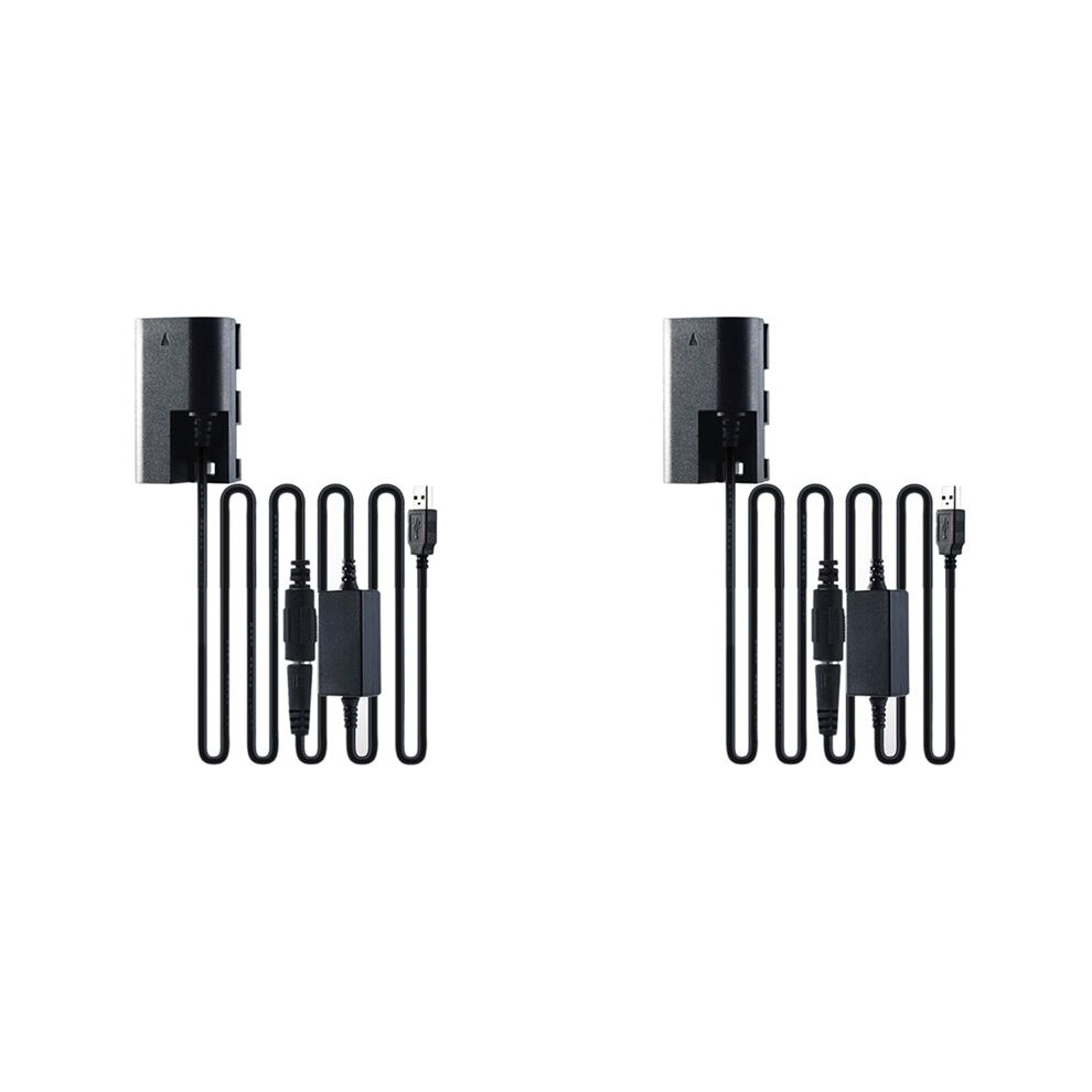 2X Dc Coupler,Lp-E6 Dummy Battery Set For Eos 5D2 5D3 5D4 6D 6D2 60D 7D 7D2 70D 80D 90D Replacement Power Adapter 4711304944414