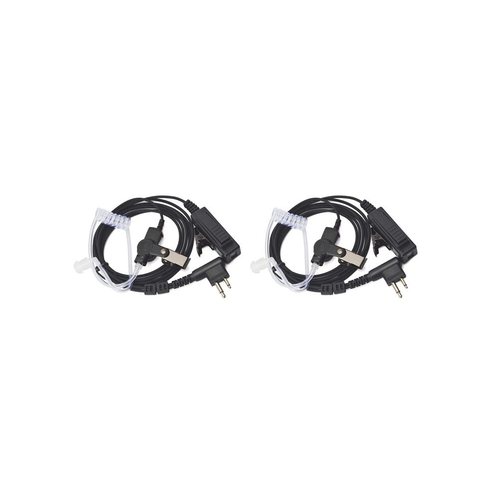 2X Covert Acoustic Tube Security Bodyguard Earpiece Headset Ptt Mic Compatible For Motorola Cp040 Dp1400 Gp68 Gp88 4711855629501