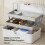 Large White Plastic Cosmetic Storage Box with Handle, 1.55kg 9