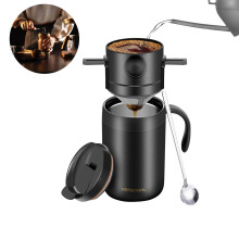 Inklapbare koffiefilterset Onaangetaste geïsoleerde-Zwart