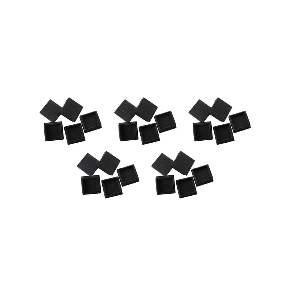 25 Pcs Plastic Square Blanking End Caps Tubing Tube Inserts 50Mm X 50Mm 6132924314728