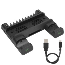LED kijelzős vezérlő töltőállomás PS4 gyorstöltés kettős töltőállomás hűtőventilátor biztonságos töltő multifunkcionális