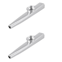2X New Silver Kazoo Aluminum Alloy