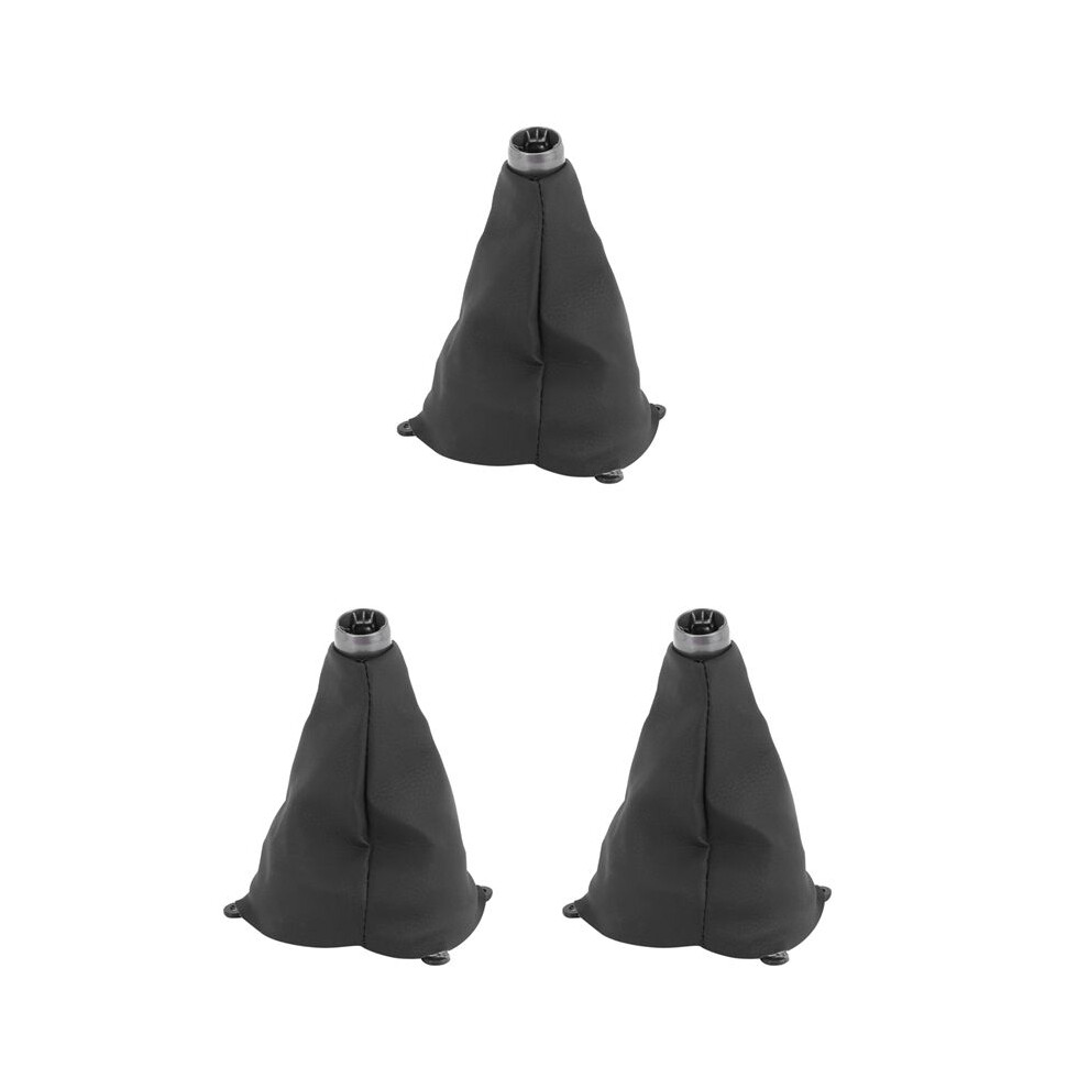 3X Car Manual Leather Gear Shifting Dust Boot For Honda Civic Si 2006 2007 2008 2009 2010 2011 Black 4713231016080
