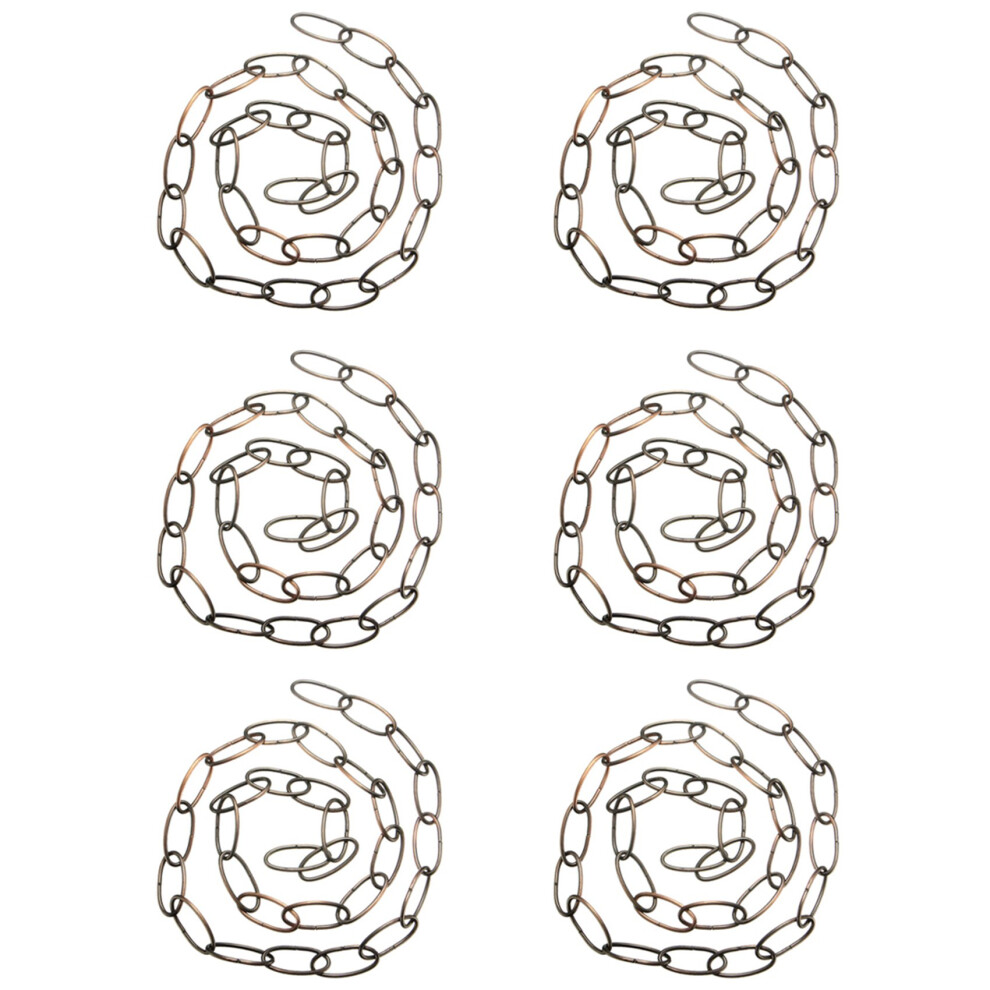 6Pcs 1M Heavy Duty Chain For Vintage Chandelier Hanging Lamp,Red Bronze 4712102011124