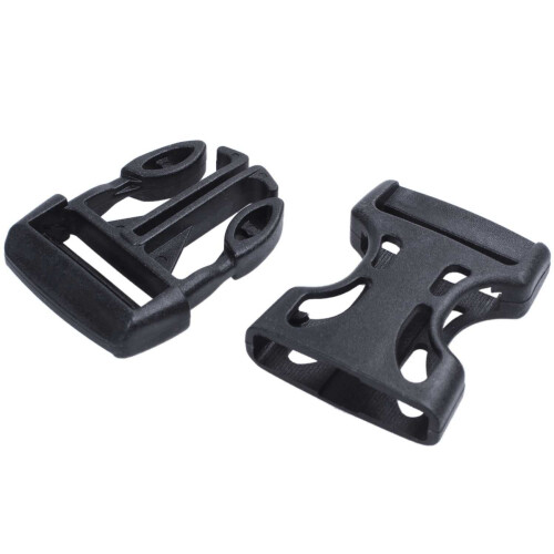16Pcs Plastic Side Quick Release Buckles Clip for 25mm Webbing Band Black 2
