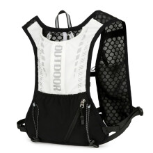 Hydration Running Reflective Running Vest Pack Water Backpack for Men Women Outdoor Bicycle Marathon Running Skiing Camping Climbing White