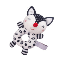 Handshake plush toy for boys and girls with bell function, promotes auditory development for toddlers and young girls, animal design.
